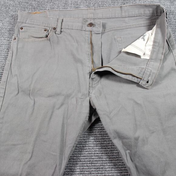 Levi’s 513 Jeans Mens 38x30 Gray Slim Straight Stretch Denim - Picture 4 of 11